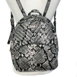 Aldo Monochrome Snakeskin Backpack